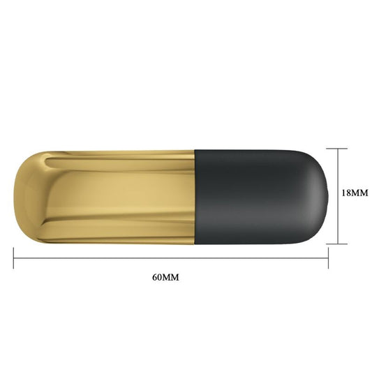 MINI MASSAGER BALA VIBRADORA RECARGABLE USB DORADO Y NEGRO