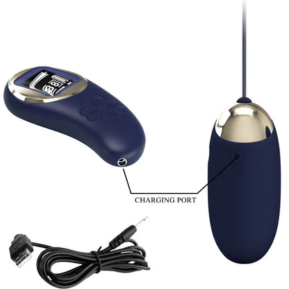 MINA HUEVO VIBRADOR CON CONTROL REMOTO AZUL RECARGABLE USB