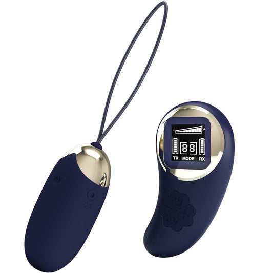 MINA HUEVO VIBRADOR CON CONTROL REMOTO AZUL RECARGABLE USB