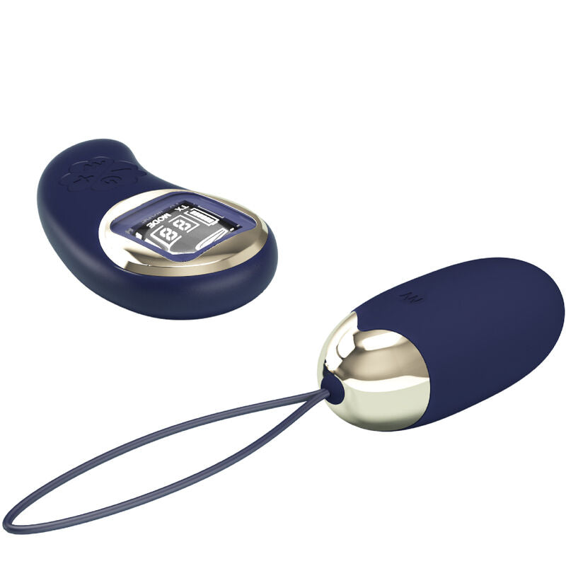 MINA HUEVO VIBRADOR CON CONTROL REMOTO AZUL RECARGABLE USB