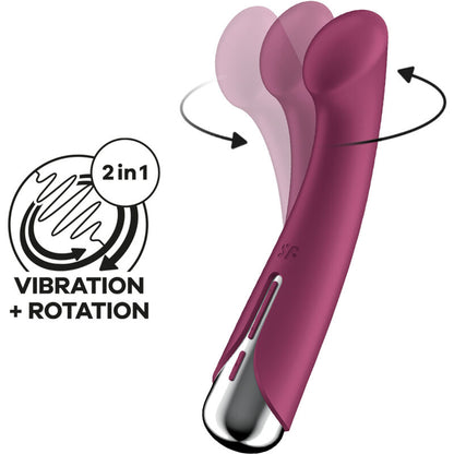 SPINNING G-SPORT 1 VIBRADOR ROTADOR ROJO RECARGABLE USB SATISFYER
