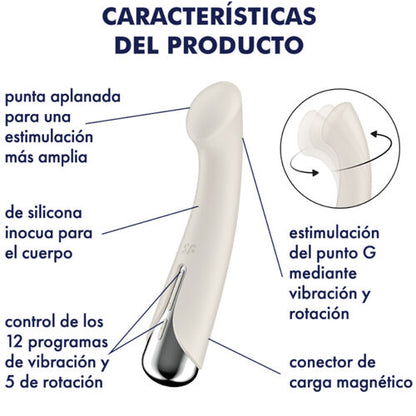 SPINNING G-SPORT 1 VIBRADOR ROTADOR ROJO RECARGABLE USB SATISFYER