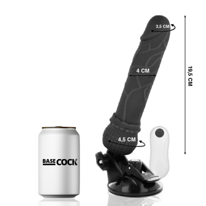 VIBRADOR REALISTICO 19.5 CM -O- 4 CM BASECOCK - CONTROL REMOTO NATURAL