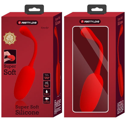 HUEVO VIBRADOR  PRETTY LOVE - KNUCKER RECARGABLE ROJO