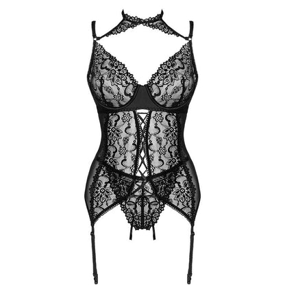CORSET + PANTY LIVCO CORSETTI FASHION - GIELLANDRA FOR THE SENSES COLLECTION  NEGRO