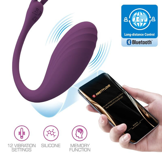 HUEVO VIBRADOR PRETTY LOVE - CATALINA  APP + CONTROL REMOTO LILA