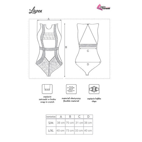 BODY LIVCO CORSETTI FASHION - LIXPEN LC 90612  NEGRO