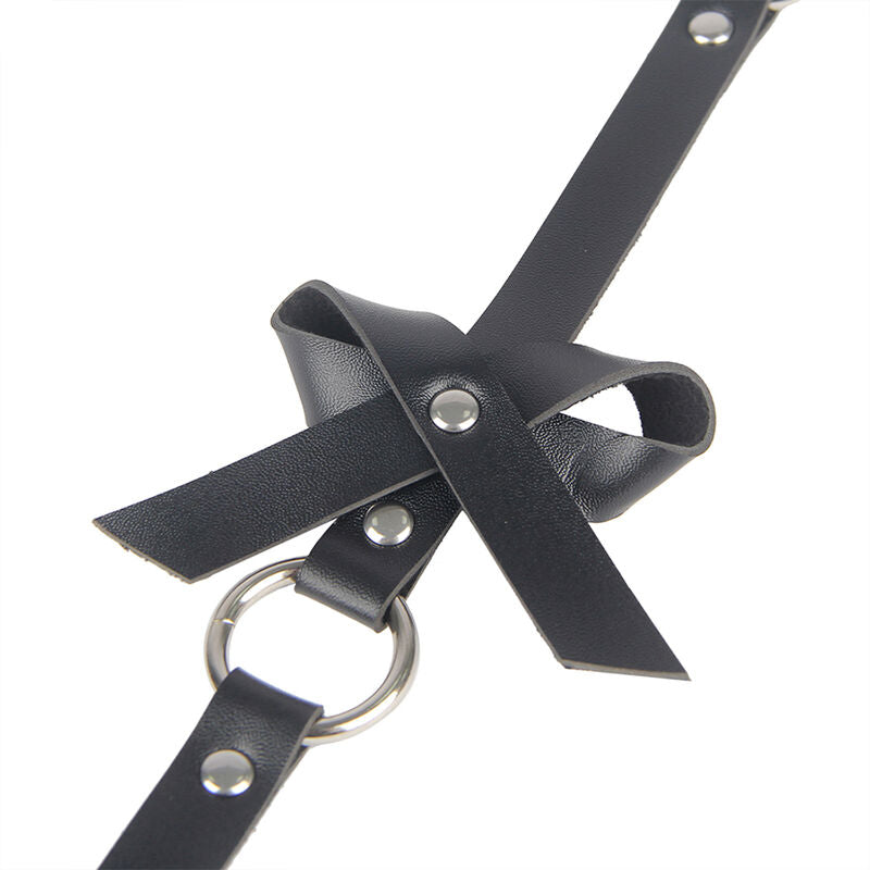 ARNÉS DE PIERNA SUBBLIME - CADENA CUERO NEGRO TALLA ÚNICA