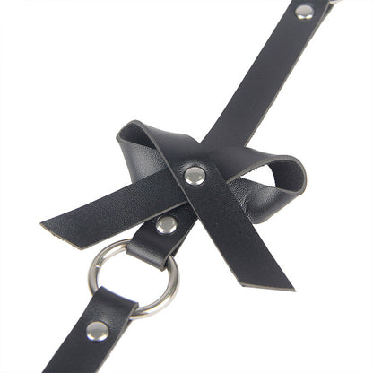 ARNÉS DE PIERNA SUBBLIME - CADENA CUERO NEGRO TALLA ÚNICA