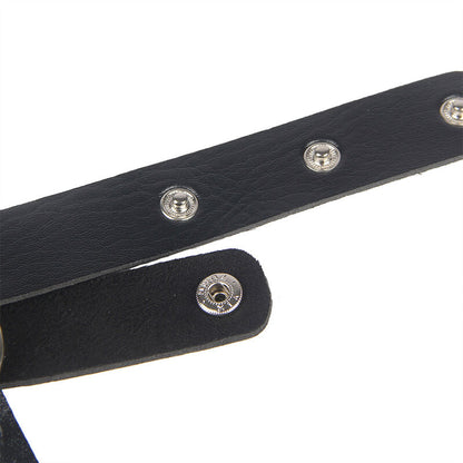 ARNÉS DE PECHO SUBBLIME - CADENAS CUERO NEGRO TALLA ÚNICA