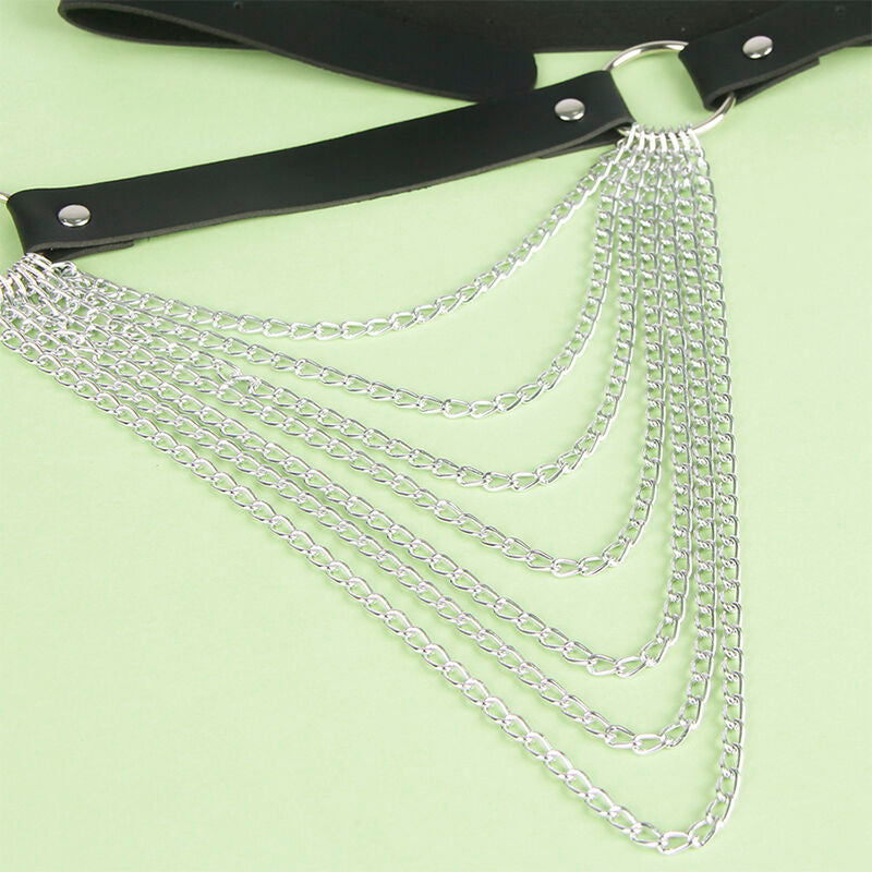 CINTURON DE CADENAS SUBBLIME -  CUERO NEGRO TALLA ÚNICA