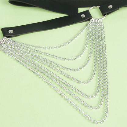 CINTURON DE CADENAS SUBBLIME -  CUERO NEGRO TALLA ÚNICA