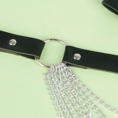 CINTURON DE CADENAS SUBBLIME -  CUERO NEGRO TALLA ÚNICA