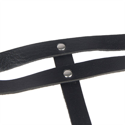 CINTURON DE CADENAS SUBBLIME - ANILLAS CUERO NEGRO TALLA ÚNICA