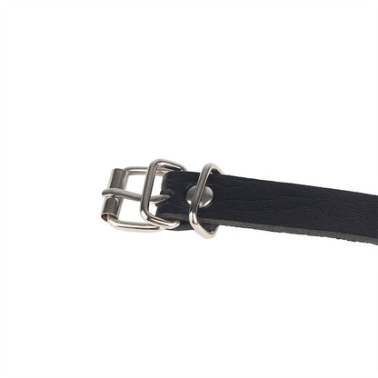 CINTURON DE CADENAS SUBBLIME - ANILLAS CUERO NEGRO TALLA ÚNICA