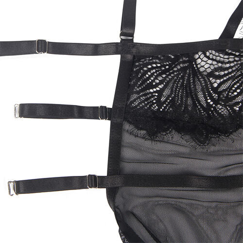 BABYDOLL SUBBLIME - CON TIRANTES AJUSTABLES DE ENCAJE NEGRO S/M