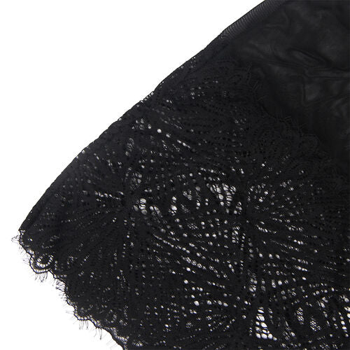 BABYDOLL SUBBLIME - CON TIRANTES AJUSTABLES DE ENCAJE NEGRO S/M