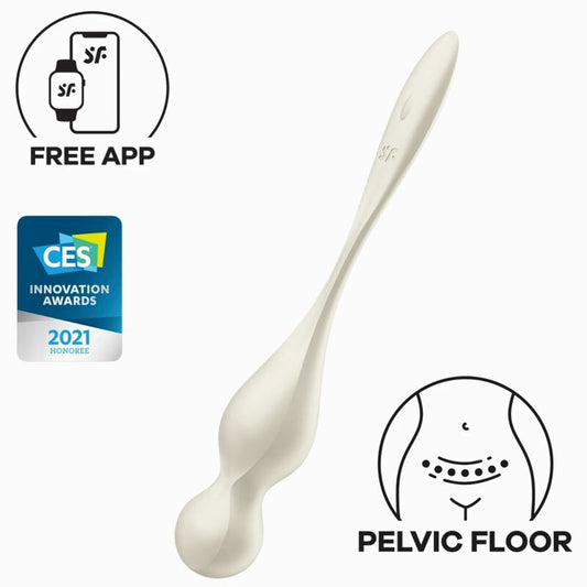 SATISFYER - LOVE BIRDS BOLAS KEGEL VIBRADORAS BLANCO 78.3GRS