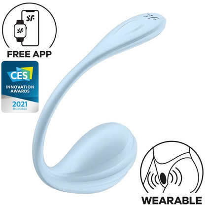 HUEVO VIBRADOR SATISFYER - SMOOTH PETAL ESTIMULADOR PUNTO G CELESTE APP GRATUITA