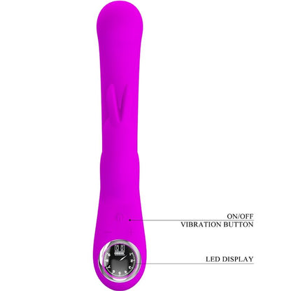 PRETTY LOVE - SKYLAR VIBRADOR RABBIT ESTIMULADOR LED PÚRPURA
