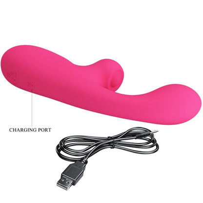PRETTY LOVE - SKYLAR VIBRADOR RABBIT ESTIMULADOR CON LED ROSA