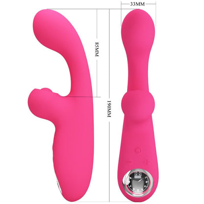 PRETTY LOVE - SKYLAR VIBRADOR RABBIT ESTIMULADOR CON LED ROSA