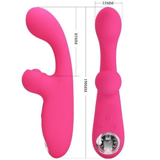 PRETTY LOVE - SKYLAR VIBRADOR RABBIT ESTIMULADOR CON LED ROSA