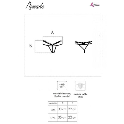 TANGA CROTCHLESS NEGRO LIVCO CORSETTI FASHION - NOMADE