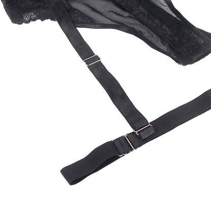 TEDDY SUBBLIME - CON LIGUERO DETALLE TIRAS PECHO NEGRO S/M