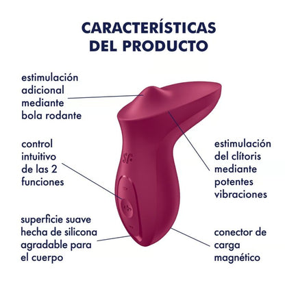 SATISFYER - EXCITERRR VIBRADOR LAY-ON CLÍTORIS FUCSIA