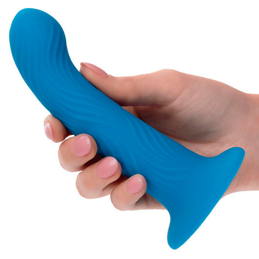 DILDO VAGINAL/ ANAL CON VENTOSA CALEXOTICS - WAVE RIDER RIPPLE