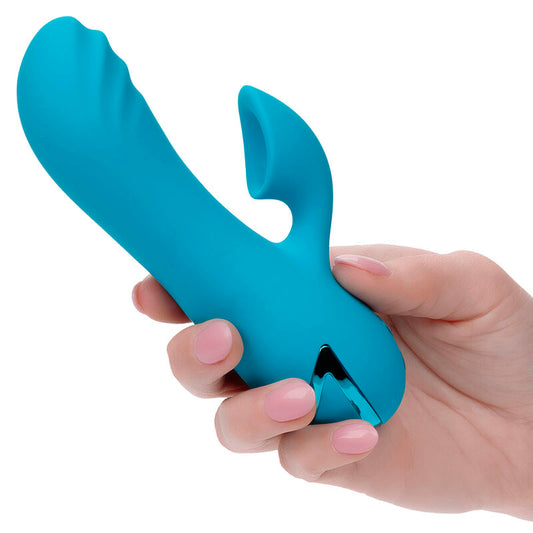 CALEXOTICS - SUNSET BEACH SEDUCER VIBRADOR RABBIT Y ESTIMULADOR 10 FUNCIONES AZUL
