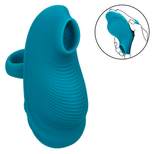ENVY VIBRADOR SUCCIONADOR PARA DEDO 7 VIBRACIONES AZUL CALEXOTICS