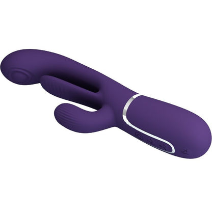 SHANIA TRIPLE VIBRADOR RABBIT MULTIFUNCIÓN MORADO RECARGABLE USB