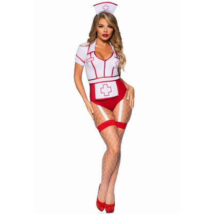 DISFRAZ LEG AVENUE - ENFERMERA SEXY ROJO/BLANCO S