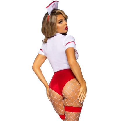 DISFRAZ LEG AVENUE - ENFERMERA SEXY ROJO/BLANCO S