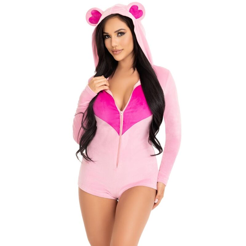 DISFRAZ LEG AVENUE - BODY OSITO TERCIOPELO ROSA M