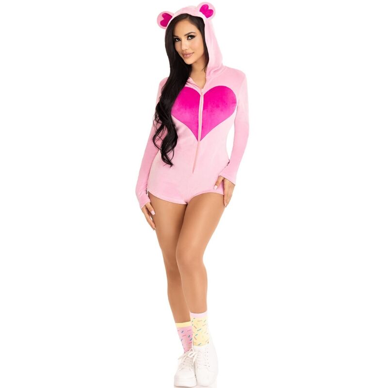 DISFRAZ LEG AVENUE - BODY OSITO TERCIOPELO ROSA M