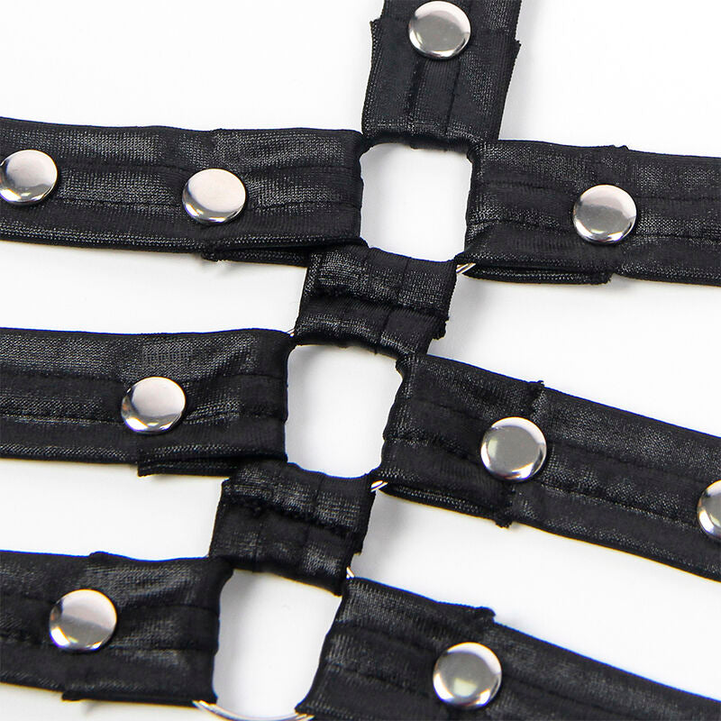 VESTIDO BONDAGE SUBBLIME - 954406 DE CUERO NEGRO S/M