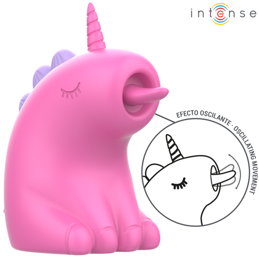 ESTIMULADOR DE CLITORIS CON LENGUA INTENSE - PINKIE  UNICORNIO FUCSIA