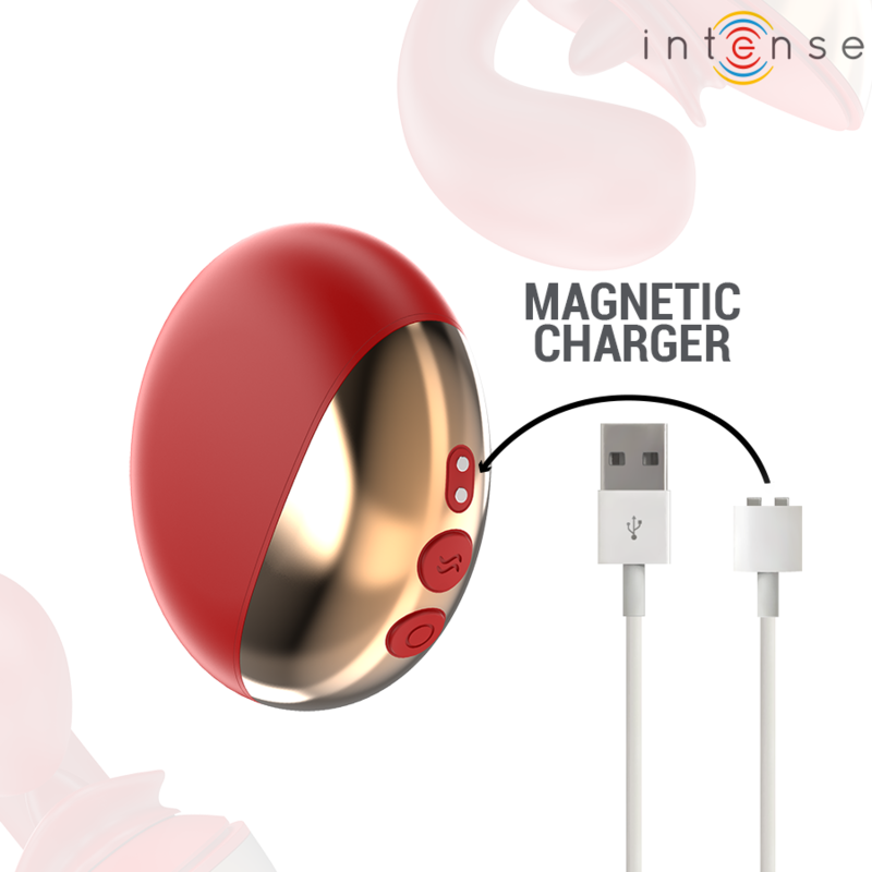 INTENSE - MARIAH VIBRADOR &#38; ESTIMULADOR EN FORMA DE U 10 VIBRACIONES ROJO