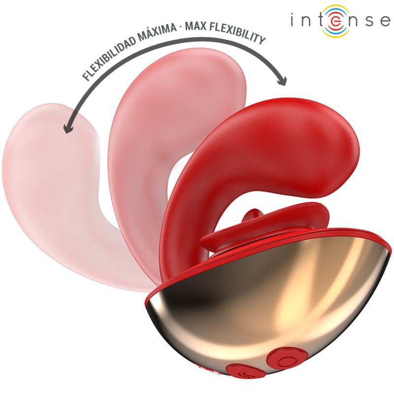 INTENSE - MARIAH VIBRADOR &#38; ESTIMULADOR EN FORMA DE U 10 VIBRACIONES ROJO