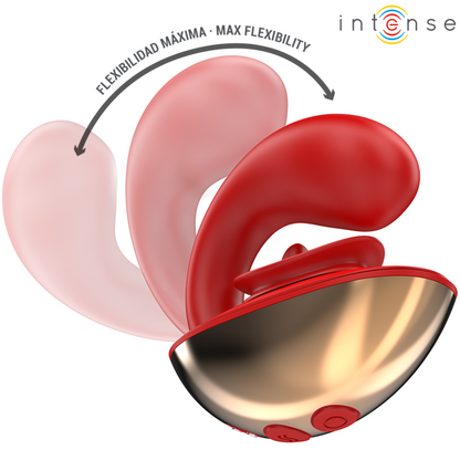 INTENSE - MARIAH VIBRADOR &#38; ESTIMULADOR EN FORMA DE U 10 VIBRACIONES ROJO