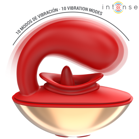 INTENSE - MARIAH VIBRADOR &#38; ESTIMULADOR EN FORMA DE U 10 VIBRACIONES ROJO