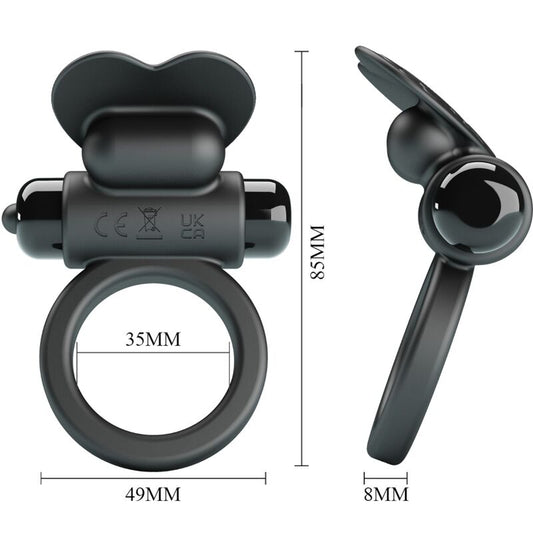 DEBONAIRE ANILLO VIBRADOR CONEJO 10 VIBRACIONES NEGRO BATERÍA AAA