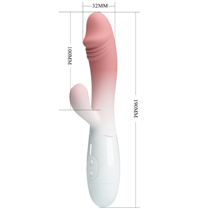 SNAPPY VIBRADOR RABBIT 3O VIBRACIONES ROSA CON BATERÍAS AAA