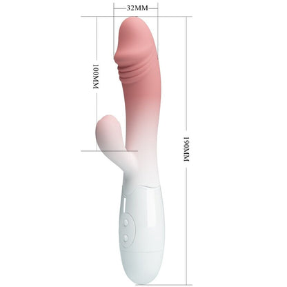 SNAPPY VIBRADOR RABBIT 3O VIBRACIONES ROSA CON BATERÍAS AAA