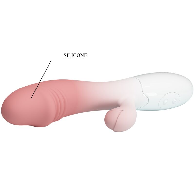 SNAPPY VIBRADOR RABBIT 3O VIBRACIONES ROSA CON BATERÍAS AAA