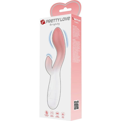BRIGHTY VIBRADOR RABBIT 30 VIBRACIONES ROSA CON BATERÍAS AAA