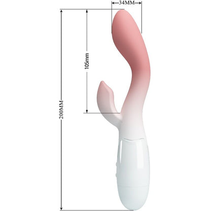 BRIGHTY VIBRADOR RABBIT 30 VIBRACIONES ROSA CON BATERÍAS AAA